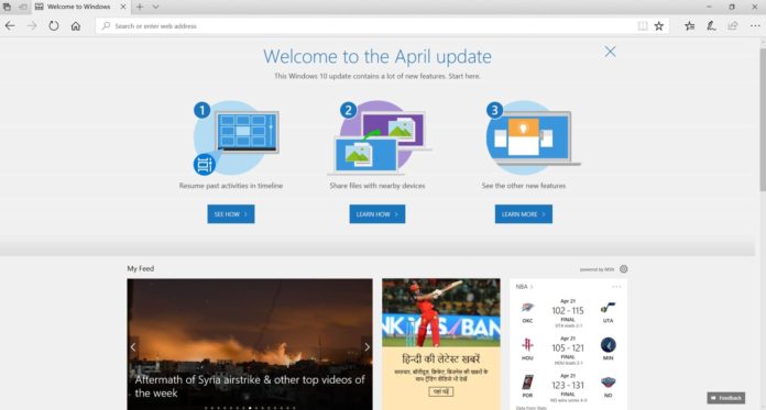 Windows 10 April Update