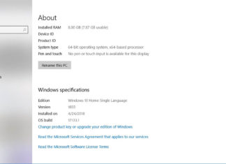Windows 10 April Update