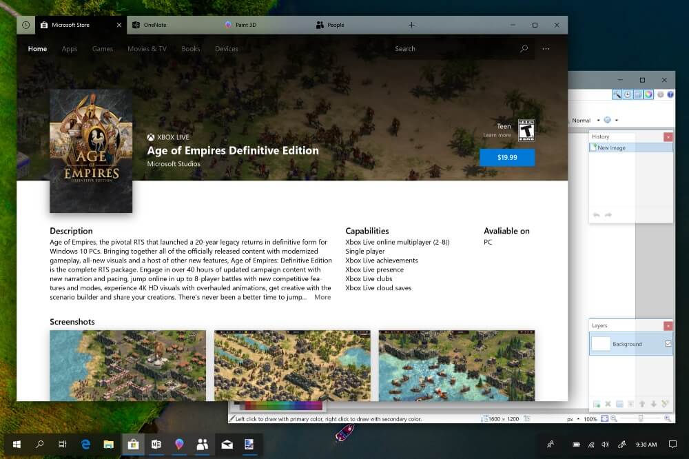 Windows 10 Sets concept