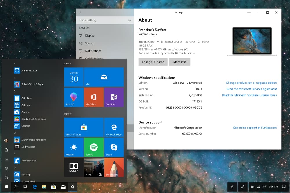 Windows 10 concept