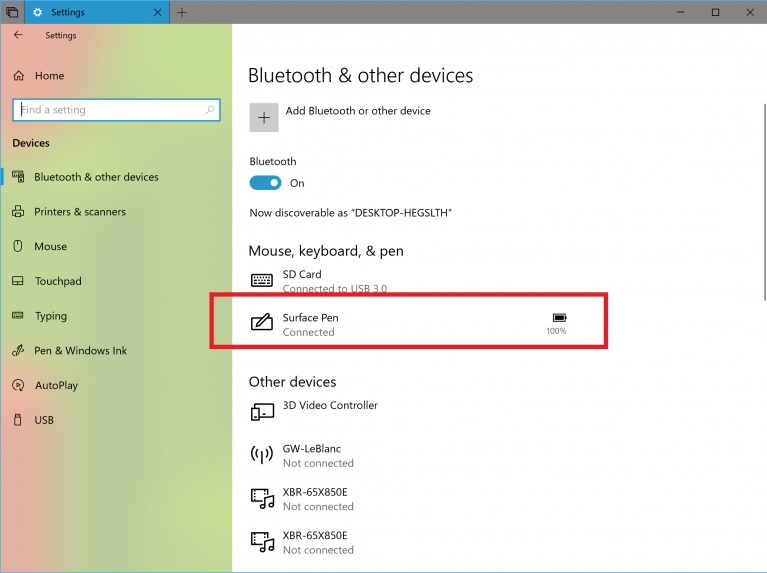 Windows 10 new Bluetooth feature