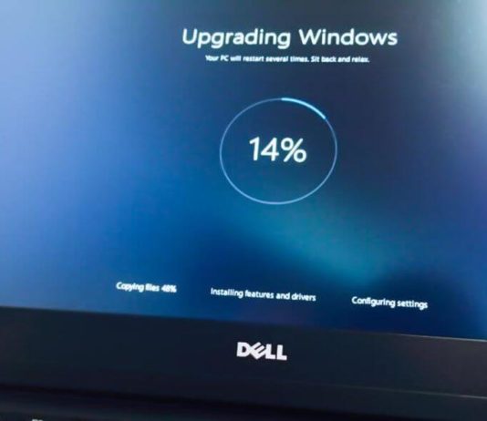 Windows 10 upgrade screen