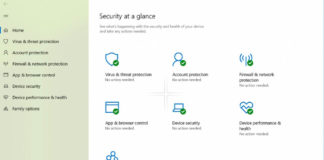 Windows Defender Security Center