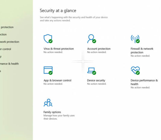Windows Defender Security Center