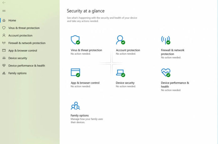 Windows Defender Security Center