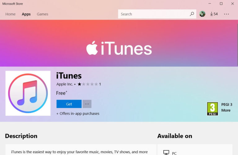 iTunes for Windows 10 is now available in the Microsoft Store