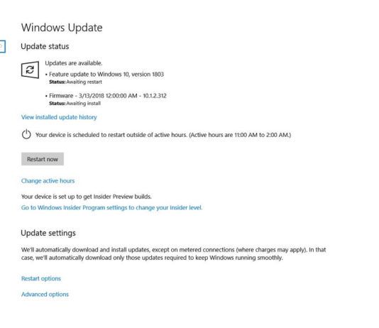 Installing Windows 10 Spring Creators Update