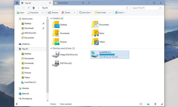 File Explorer in Windows 10