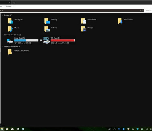 File Explorer with Dark Theme