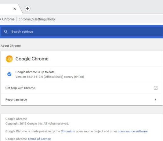 Google Chrome in Windows 10