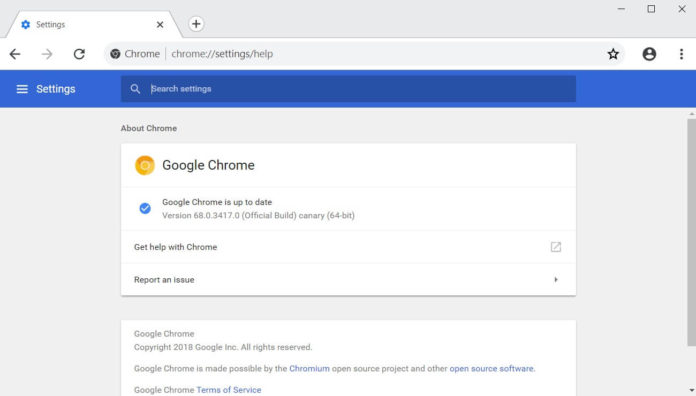 Google Chrome in Windows 10