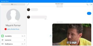 Messenger Beta in Windows 10