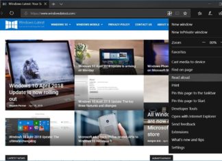 Microsoft Edge in Windows 10