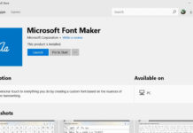 Microsoft Font Maker for Windows 10