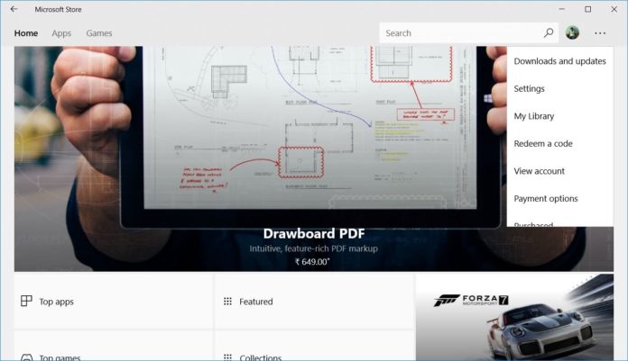 Microsoft Store in Windows 10 version 1803