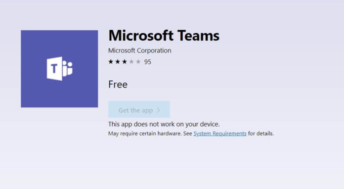 Microsoft Teams for Windows 10 S