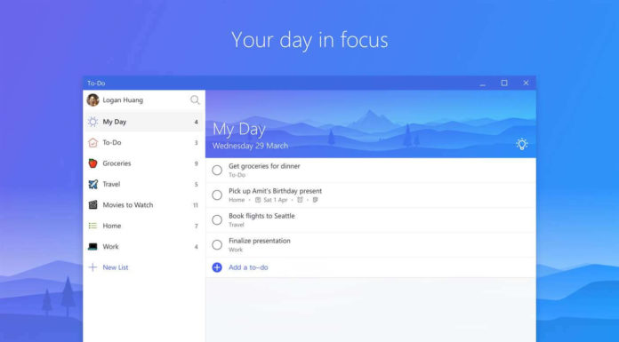 Microsoft To Do app for Windows 10 is getting Fluent Design changes