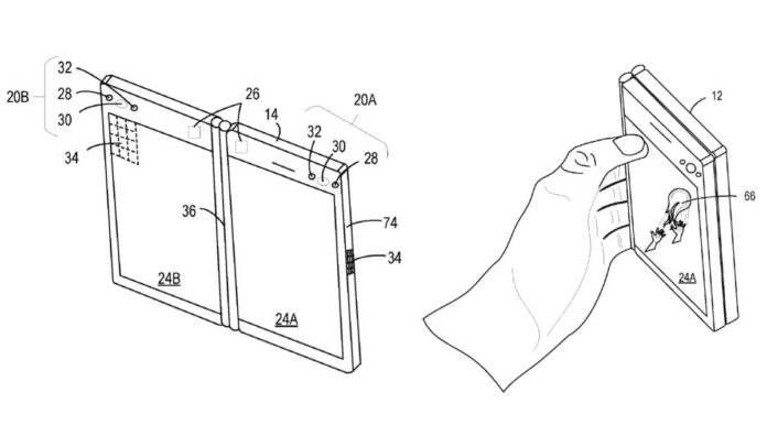 Microsoft foldable phone patent