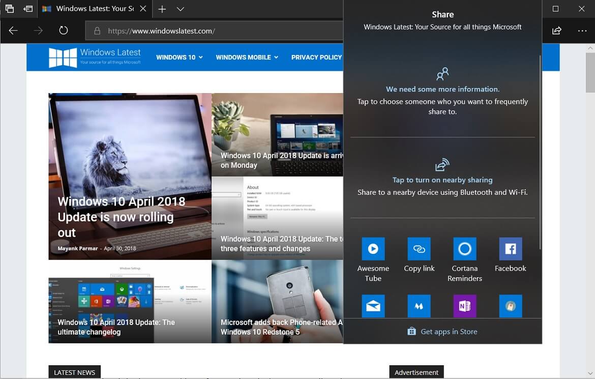 nearby share windows 10