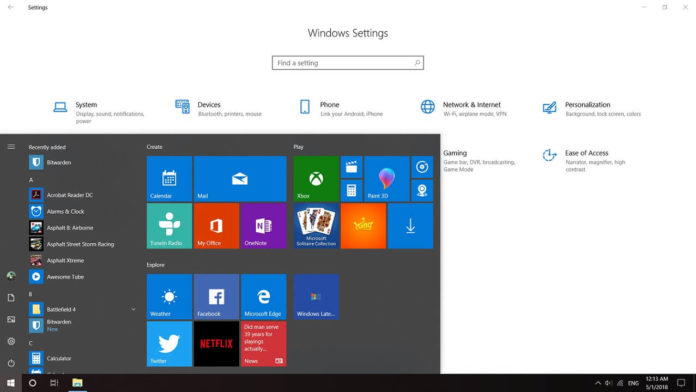 Start Menu in Windows 10