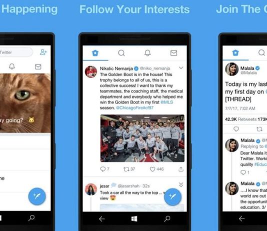 Twitter PWA for Windows 10 Mobile