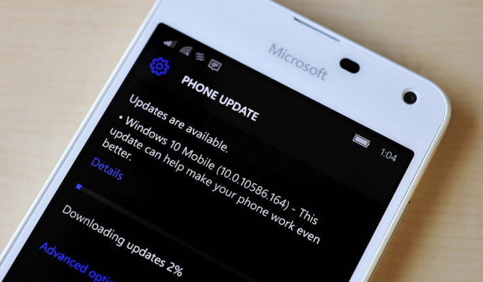 Windows 10 Mobile cumulative update