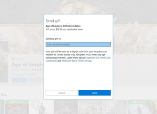 Windows 10 PC Game Gifting