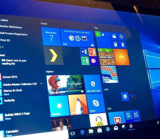 Windows 10 Start menu