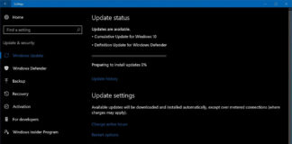 Windows 10 cumulative update