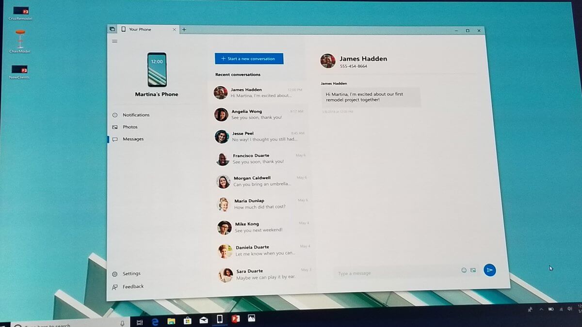 Your Phone app for Windows 10