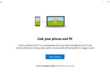 Your Phone app in Windows 10