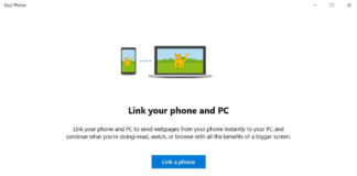 Your Phone app in Windows 10