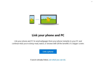 Your Phone app in Windows 10