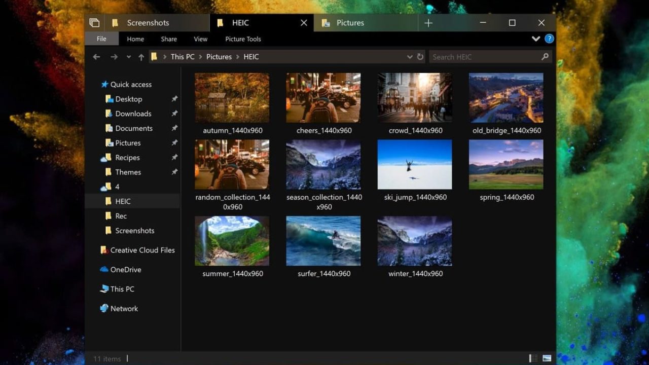 windows 10 file explorer dark theme not working