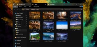 File Explorer with Dark Theme in Windows 10