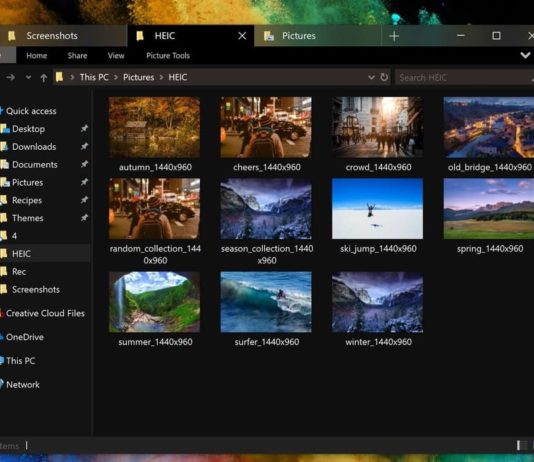 File Explorer with Dark Theme in Windows 10