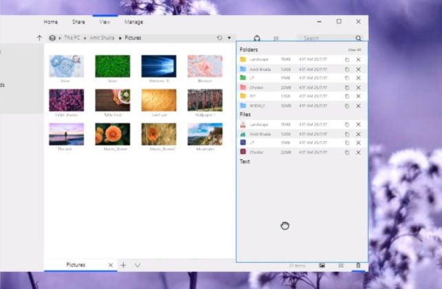 Light File Explorer for Windows 10 concept