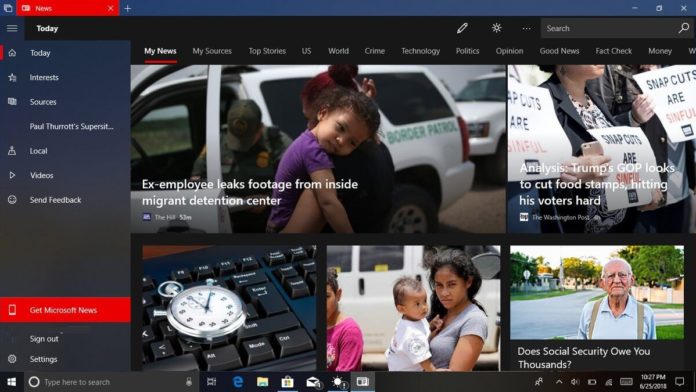 Microsoft News on Windows 10