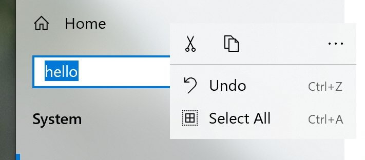 New edit controls on context menu