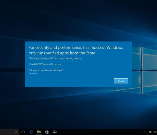 Windows 10 in S Mode