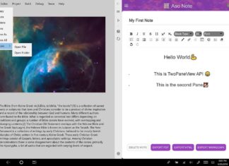 Apps on dual screen device