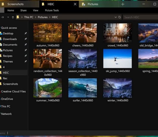 Concept imagines a refined File Explorer in Windows 10 with dark gray theme