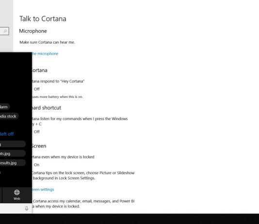 Cortana on Windows 10