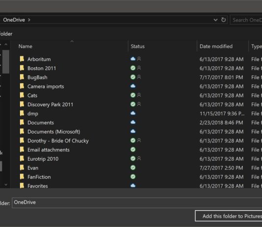 File Picker in Windows 10