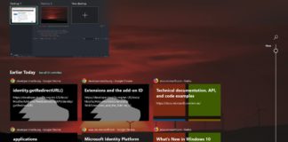 Firefox in Windows 10 Timeline