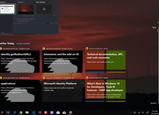 Firefox in Windows 10 Timeline