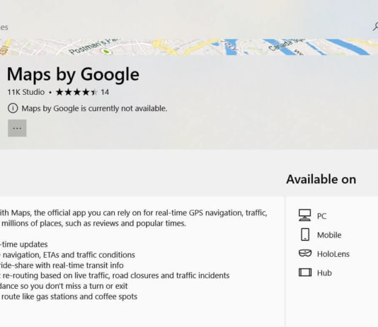 G Maps for Windows 10