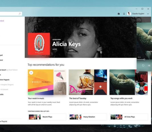 Groove Music new design concept