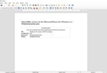LibreOffice for Windows 10