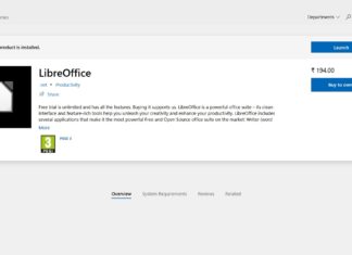LibreOffice in Microsoft Store